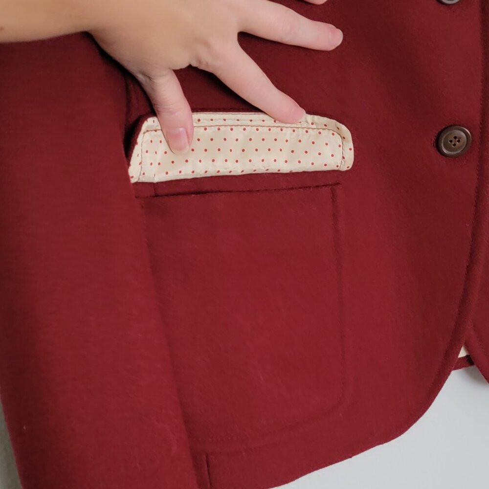 Dark Raspberry Wool Blazer J. Crew - Picture 4 of 4